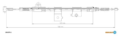 Трос остановочных тормозов adriauto 2802761