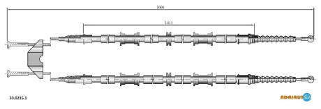 Трос зупиночних гальм adriauto 3302151
