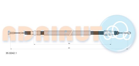 Трос зупиночних гальм adriauto 3502421