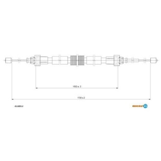 Трос остановочных тормозов adriauto 4102012