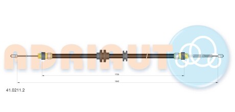 Трос остановочных тормозов adriauto 4102112