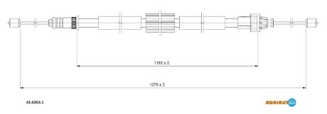 Трос зупиночних гальм adriauto 4102631