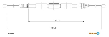 Трос остановочных тормозов adriauto 4102671