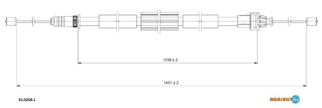 Трос зупиночних гальм adriauto 4102681