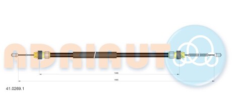 Трос остановочных тормозов adriauto 4102691