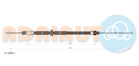 Трос остановочных тормозов adriauto 4102881