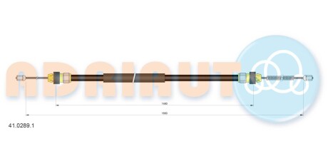 Трос остановочных тормозов adriauto 4102891