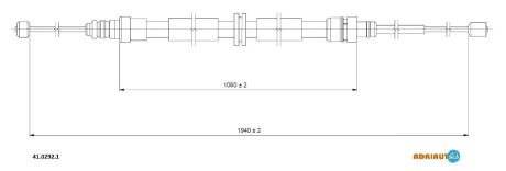 Трос зупиночних гальм adriauto 4102921