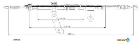 Трос остановочных тормозов adriauto 5202102