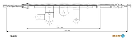 Трос остановочных тормозов adriauto 5202132