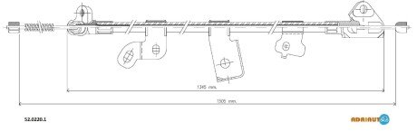 Трос остановочных тормозов adriauto 5202201