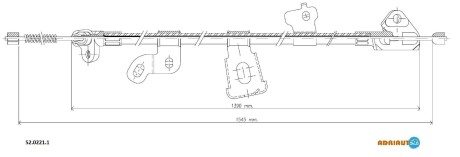 Трос остановочных тормозов adriauto 5202211