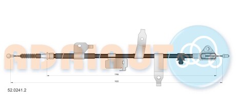 Трос остановочных тормозов adriauto 5202412