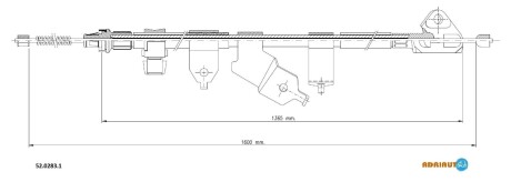 Трос остановочных тормозов adriauto 5202831