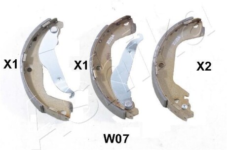 Колодки тормозные барабанные (комплект 4 шт.)) ashika 55-0W-W07