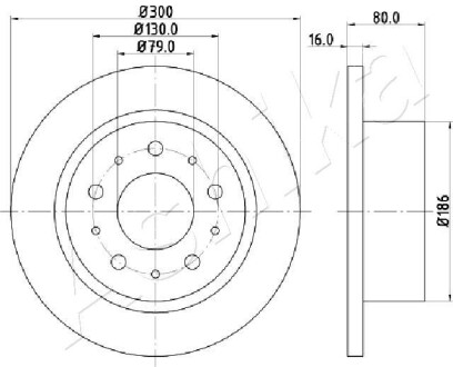 Диск тормозной ashika 61-00-0217