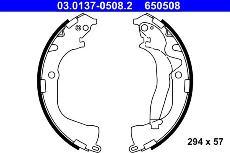 Колодки тормозные ate 03.0137-0508.2