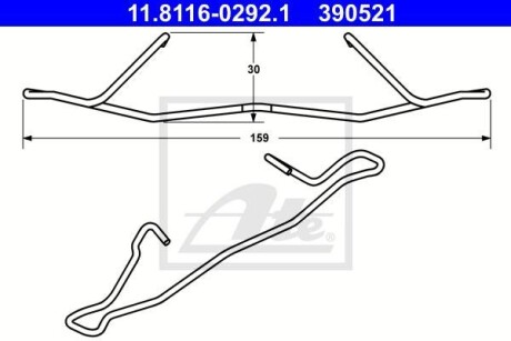 Пружина корпусу суппорта ate 11811602921