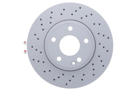 Диск тормозной (передний) MB A-class (W176)/B-class (W246/W242) 11- (295x28)(с покр)(вент)(с отверстиями)) ate 24.0128-0262.1