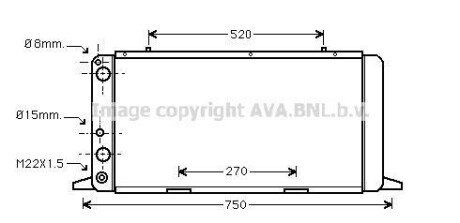 AVA AUDI Радіатор охолодження 80 4CYL.1,6-1,8 86-91 ava cooling ai2026