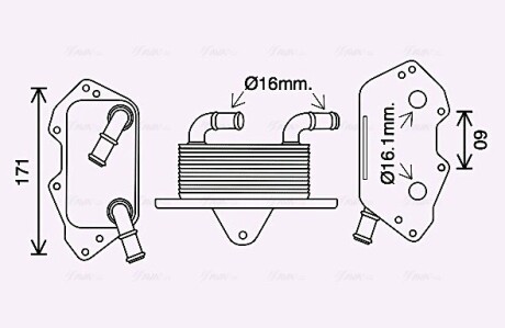 Охолоджувач оливи ava cooling ai3404