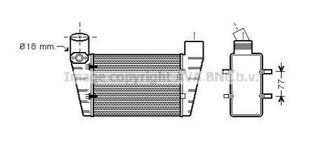 AVA VW Інтеркулер Audi A4/6,Passat 1.8T/1.9TDI 97- ava cooling ai4225