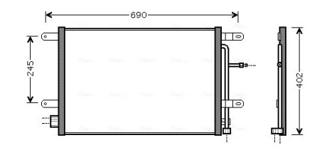 Конденсатор кондиціонера AUDI A4 (AVA) ava cooling ai5238