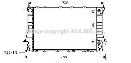 AVA AUDI Радіатор охолодження 100 2,8E V6 90-97 ava cooling aia2084 (фото 1)