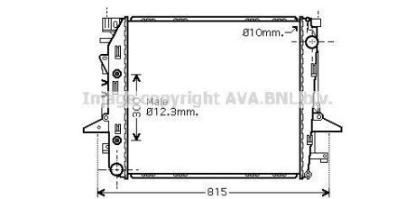 AVA LAND ROVER радіатор охолодження Discovery III,Range Rover Sport 4.0/4.4 04- ava cooling au2198