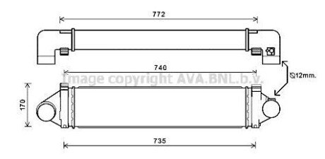 Охладитель наддувочного воздуха ava cooling aua4219