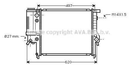 AVA BMW Радіатор сист. охолодження двиг. 3 E30 1.6/1.8 ava cooling bw2137