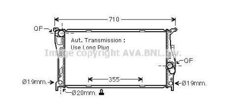 AVA BMW Радіатор охолодження E82, E84, E88, E89, E90, E91, E92 ava cooling bw2542