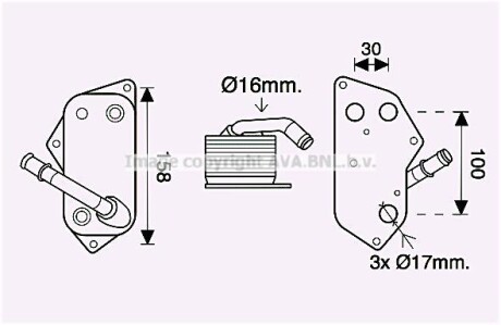 Радіатор масляний BMW (Ava) ava cooling bw3558