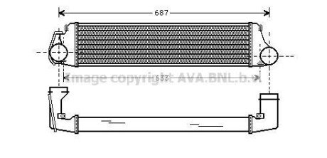 AVA BMW Інтеркулер 3 E46 320/330d 99- ava cooling bw4207