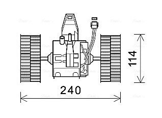 Вентилятор отопителя салона BMW 5 E60 (03-), BMW 6 E63-E64 (04-) AVA ava cooling bw8491