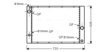 Радіатор охолодження BMW 5 E60-E61/7 E65-E66-E67-E68 (01-) AT (AVA) ava cooling bwa2338