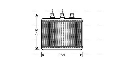 Радіатор обігрівача салону BMW 7E65 7E66 AVA ava cooling bwa6271