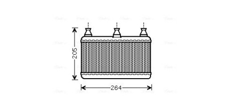 Радіатор обігрівача салону BMW 5e60 02>10 AVA ava cooling bwa6341