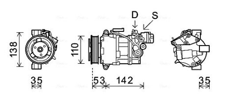 Компрессор ava cooling bwak393