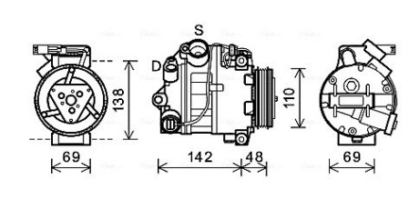 Компрессор ava cooling bwak443