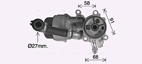 Радіатор масляний CITROEN/FIAT/FORD/VOLVO у зборі (Ava) ava cooling cn3307h