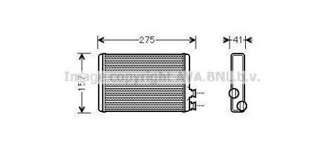 AVA CITROEN Радіатор опалення Berlingo, C4 Picasso, C5 III,Peugeot 407,Partner 08- ava cooling cna6305