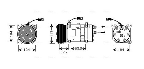 Компресор ava cooling cnak222