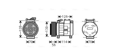 Компрессор кондиционера CHRYSLER 300M/ CHRYSLER VOYAGER (AVA) ava cooling crak062