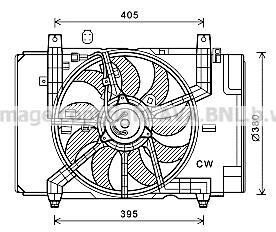 AVA NISSAN Вентилятор радіатора (дифузор в зборі) JUKE 1.6 10- ava cooling dn7532