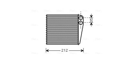 Радиатор отопителя салона Nissan Micra (02-), Note (06-), Tiida (04-) AVA ava cooling dna6256