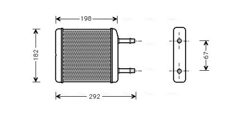 Радіатор обігрівача Матіз (алюм-паяний) (NISSENS) AVA ava cooling dw6024