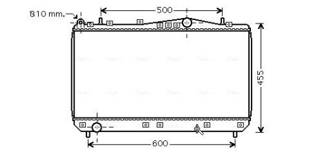 Радиатор охлаждения двигателя REZZO/TACUMA MT 00-04 (Ava) ava cooling dwa2052