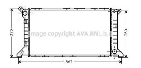 AVA FORD Радіатор охолодження (з конд.) TRANSIT TOURNEO 2.4 D 94-, 2.5 D 94-, TRANSIT 2.5 91- ava cooling fd2206