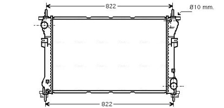 Радиатор охлаждения двигателя Ford Tranzit 2,0d 00>06 MT ava cooling fd2320